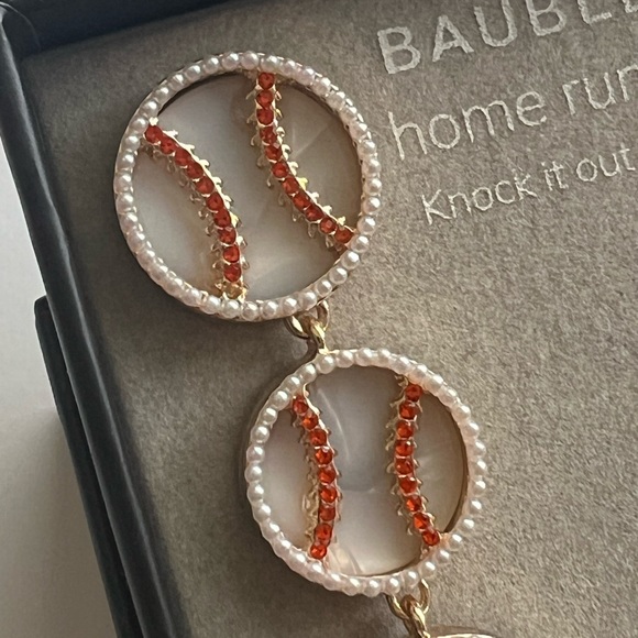 NEW BaubleBar Home Run Honey dangle Earrings - Picture 4 of 6